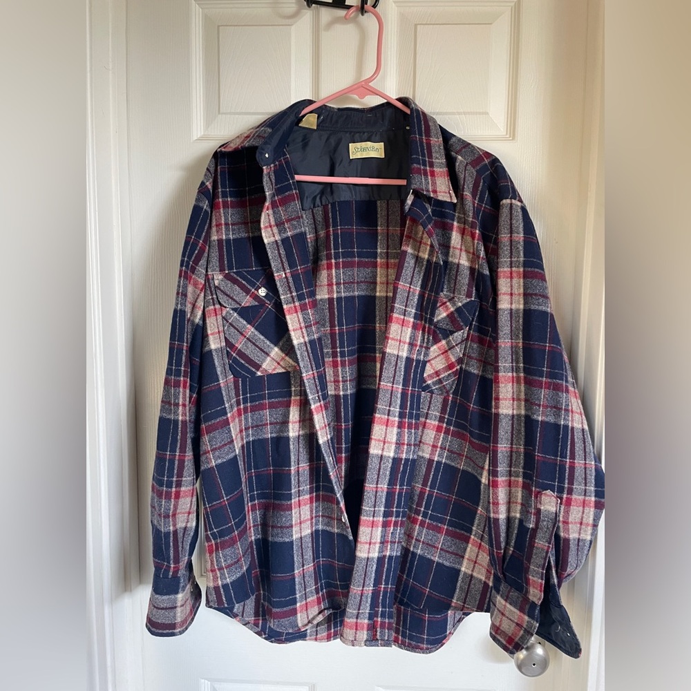 Vintage St. John's Bay Button Down - 100% Wool, XL